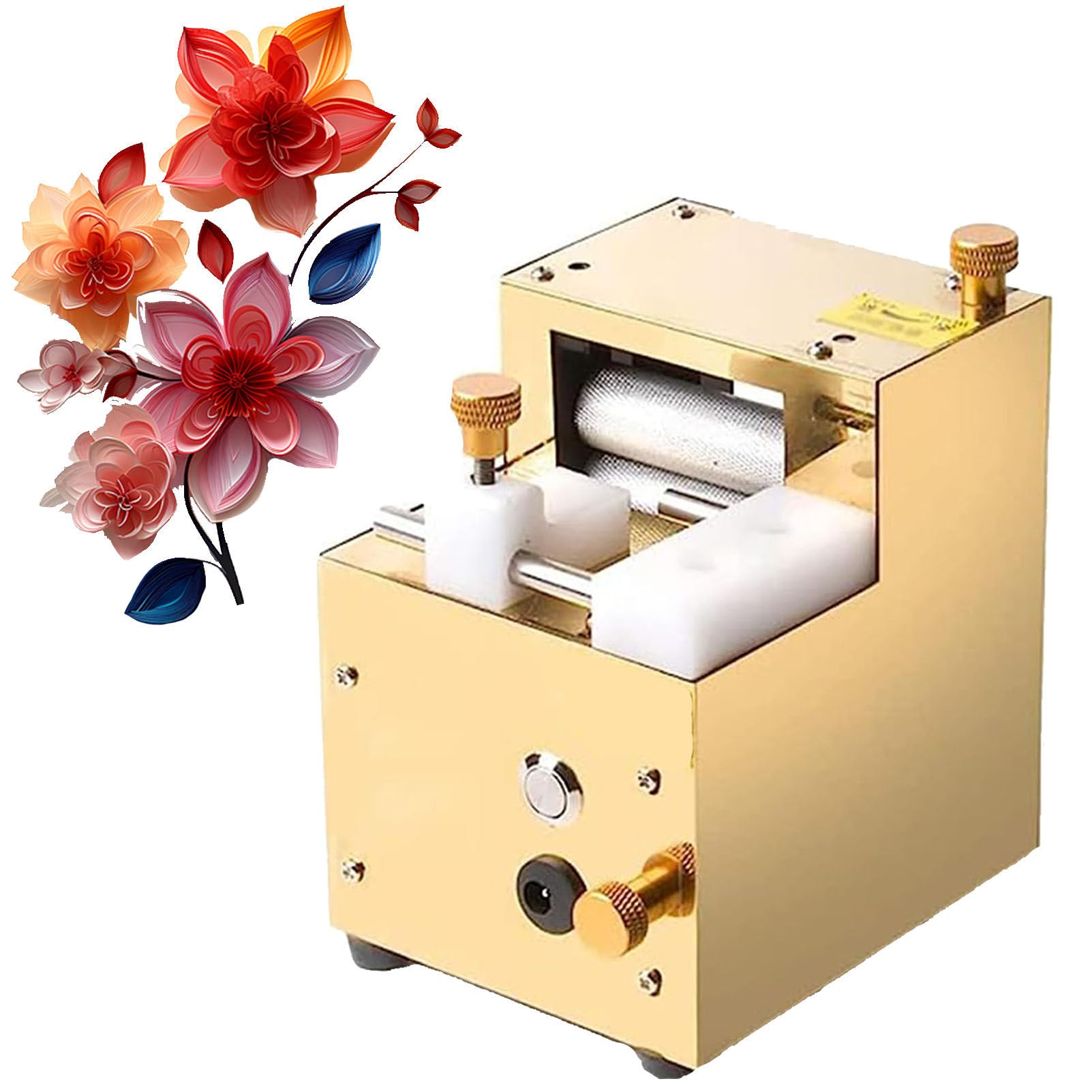 TBLOTYD Handmade Electric Paper Quilling Machine - DIY Color Paper Cutting Roll Machine, Adjustable Tassel Length and Width, Paper Flower Making Tools