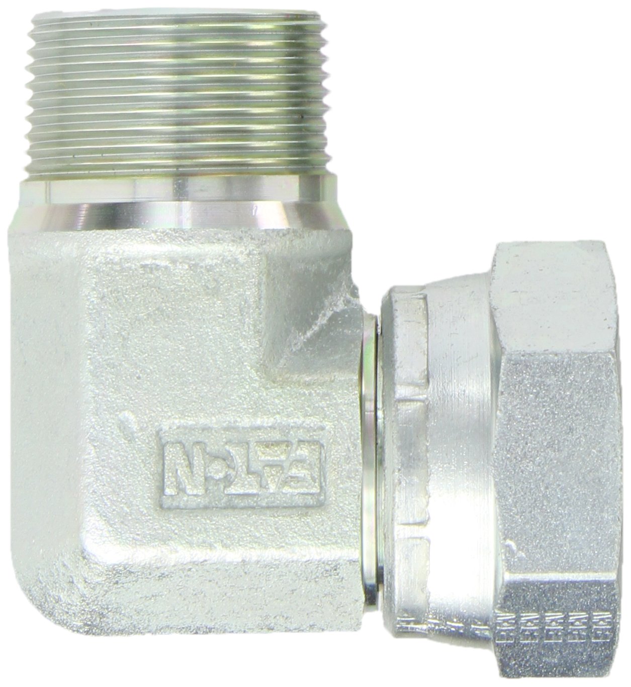 Eaton Aeroquip 2250-20-20S 90 Degree Male Pipe to JIC Swivel, JIC 37 Degree & NPT End Types, Carbon Steel, 1-1/4 JIC(f) x 1-1/4 NPT(m) End Size, 1-1/4