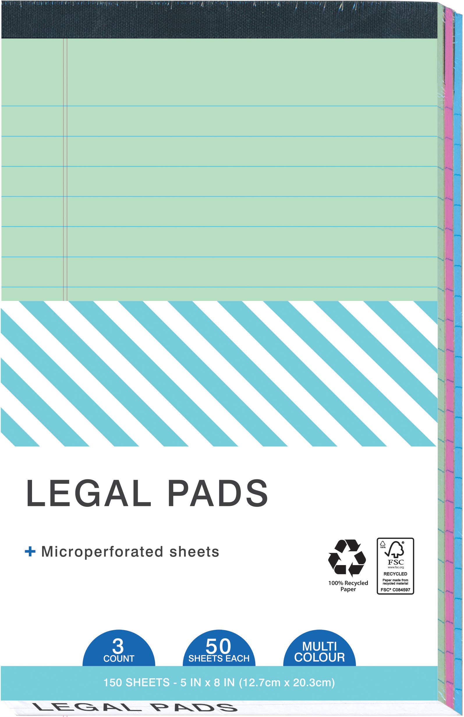 Navneet Youva | Cannary | Legal Pad | 05x08 | 50 Sheets | Pack of 3