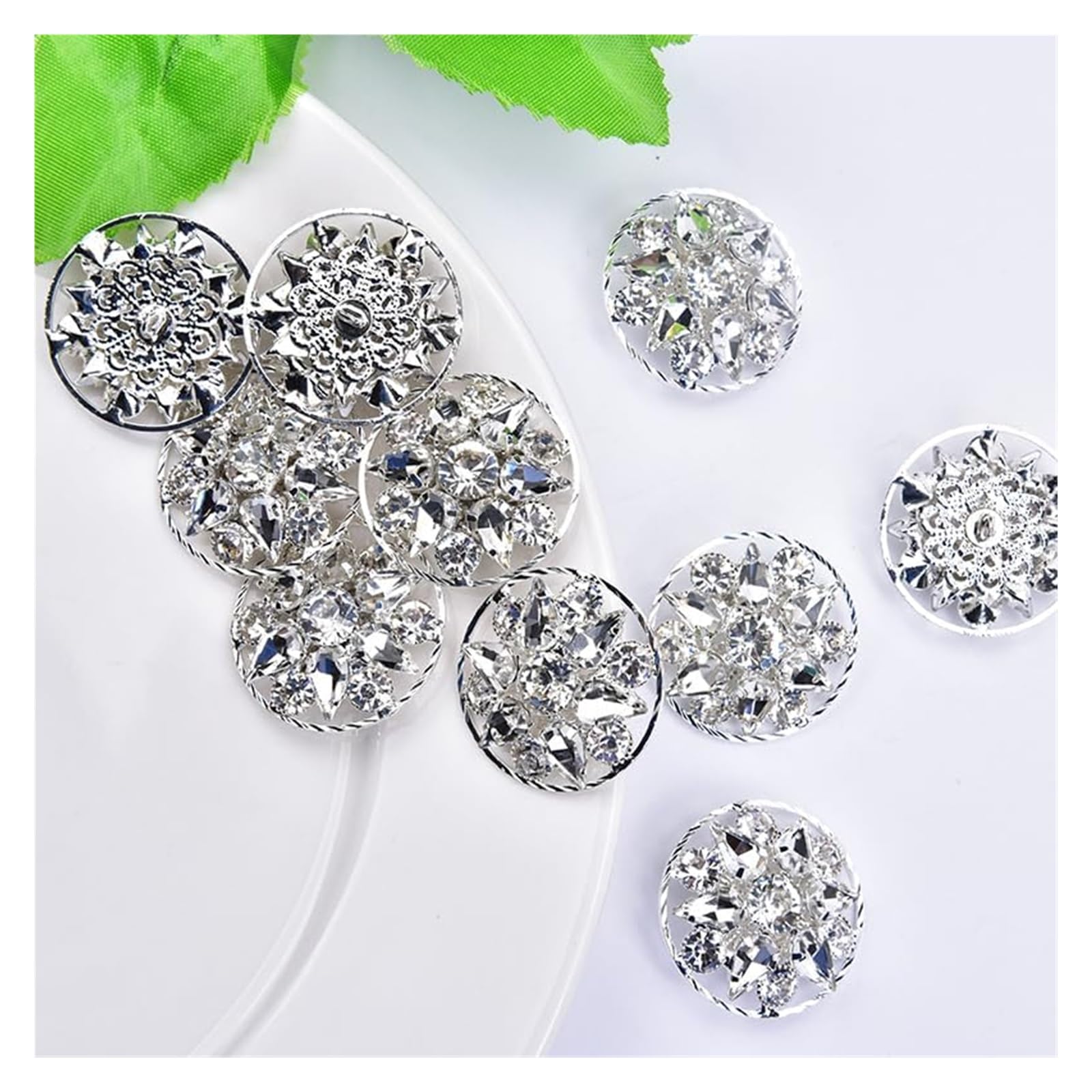 Botones para ropa, Botones de costura decorativos, 10 piezas(07 shank)