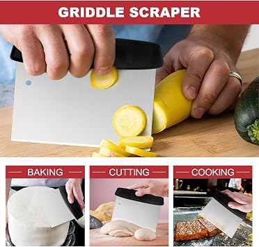 HaSteeL 8Pcs Griddle Accessories Kit for Teppanyaki Flat Top Cooking