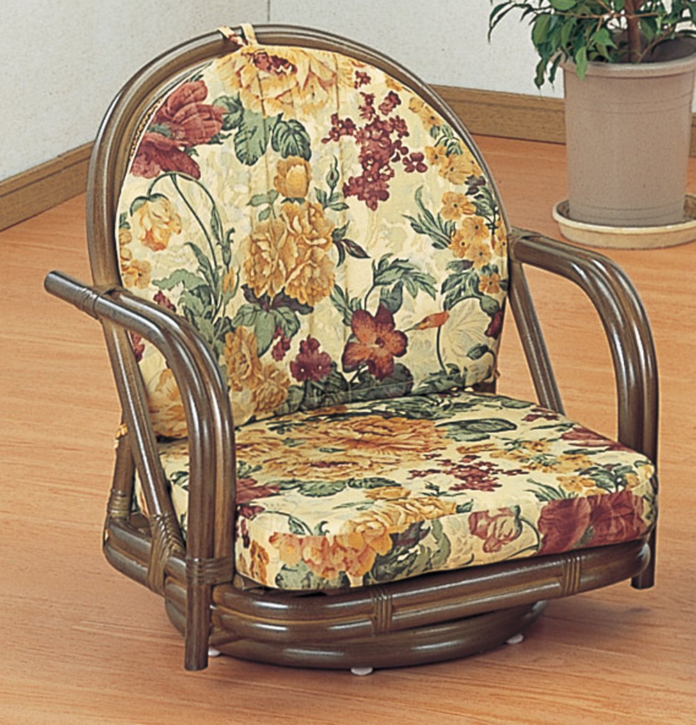 籐家具　椅子 籐の椅子 ラタン パーソナルチェア 肘付き 軽い 和室 C118KA 爆買