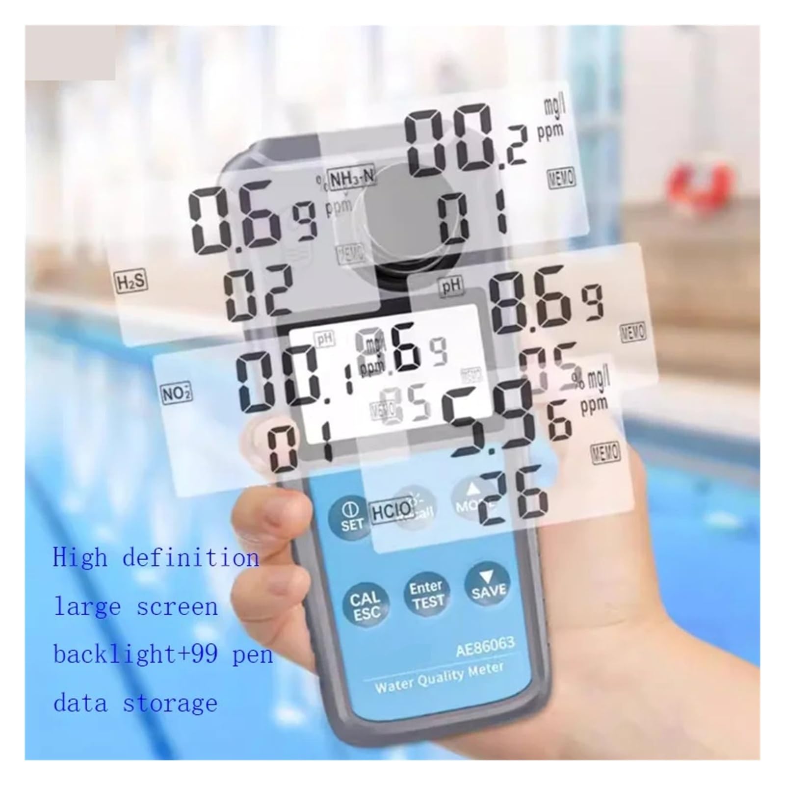 AE86065 Turbidímetro Portátil 0.00-1000NTU for Agua Alta sensibilidad