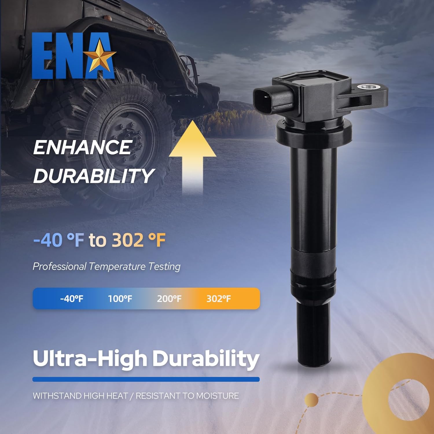 ENA Set of 6 Ignition Coil Pack V6 Compatible with Kia Hyundai 2007 2008 2009 Santa Fe, 2007-2011 Rondo, 2006-2010 Optima, 2007-2010 Magentis 2.4L 2.7L Coils for UF558 C1567 273013E40