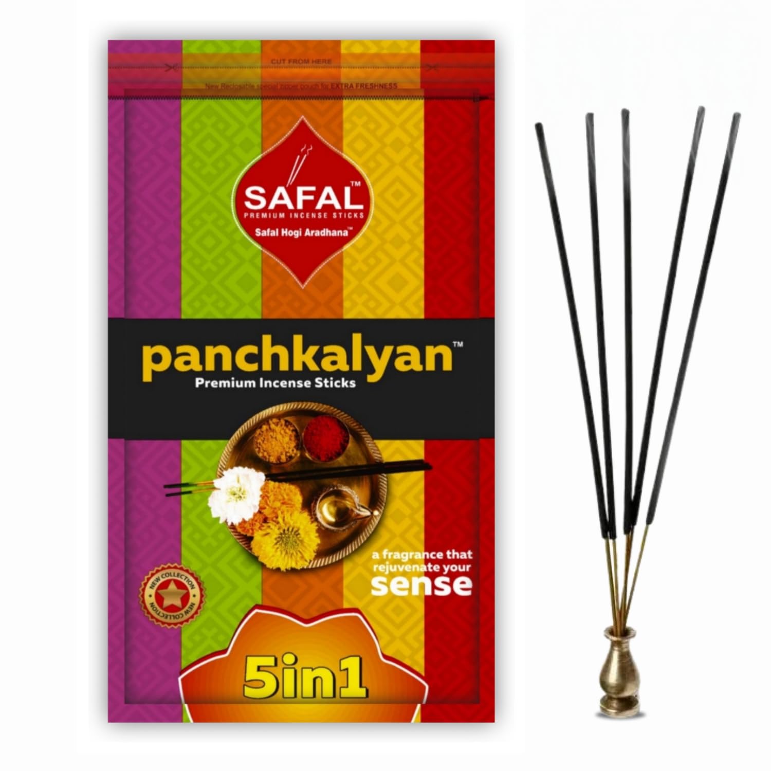 SAFAL Panchkalyan Agarbatti Agarbatti for Pooja Pack of 4 (125
