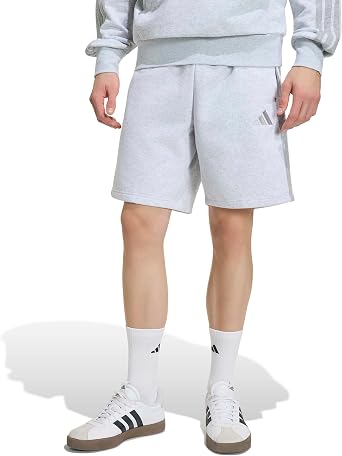adidas Mens 3-Stripes Fleece Shorts Casual Bottoms Casual - Blue