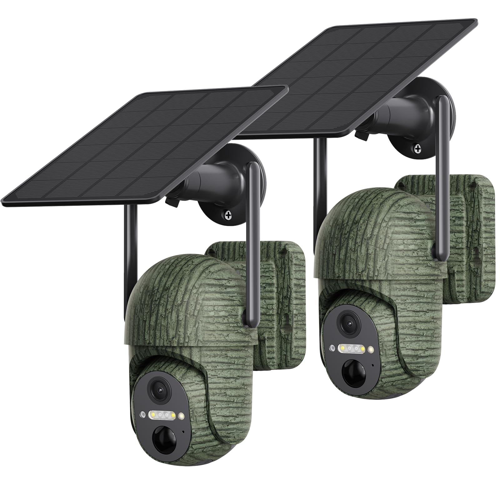 Snapklik.com : Solar Security Cameras Wireless Outdoor, 2 Pack 2K 360 ...