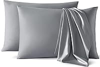 Vista 1 de CirclesHome Fundas de almohada de tamaño estándar, fundas de almohada de mezcla de algodón satinado, fundas de almohada suaves y cómodas, protegen