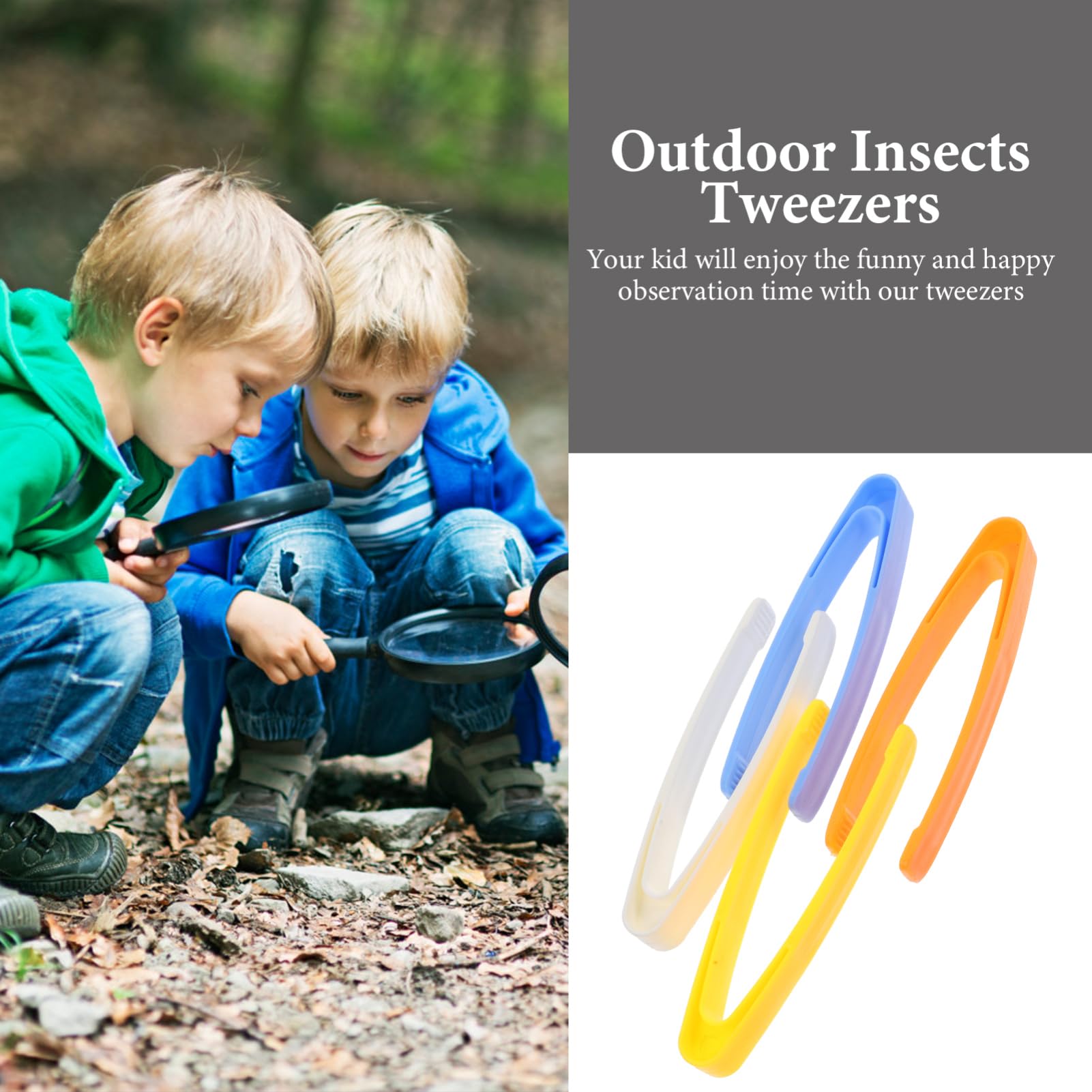 STOBOK 20Pcs Plastic Tweezers for Children Sensory Fine Motor Skills Training Outdoor Nature Exploration Educational Sorting Toy - Image 4