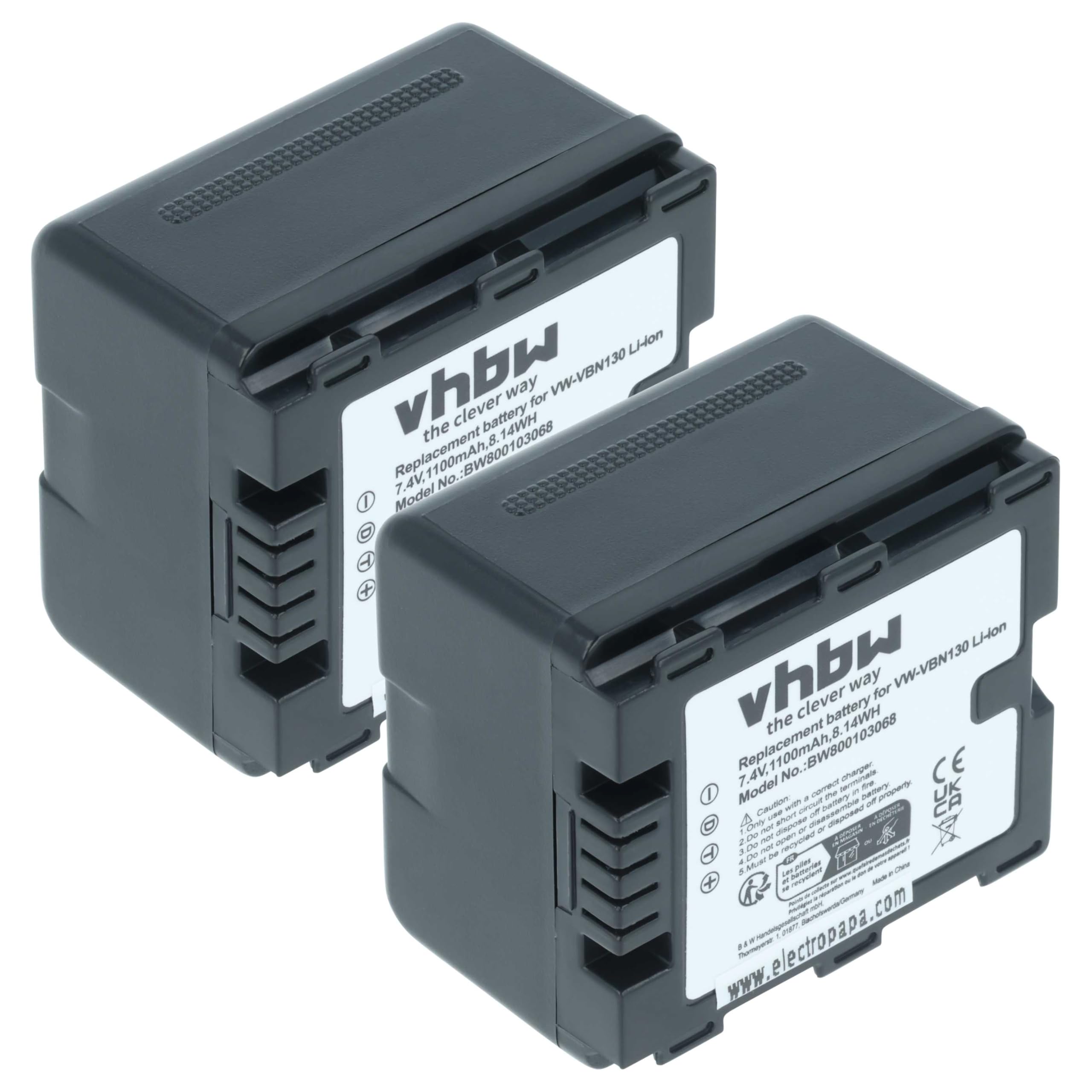 vhbw 2X Akku kompatibel mit Panasonic HC-X909
