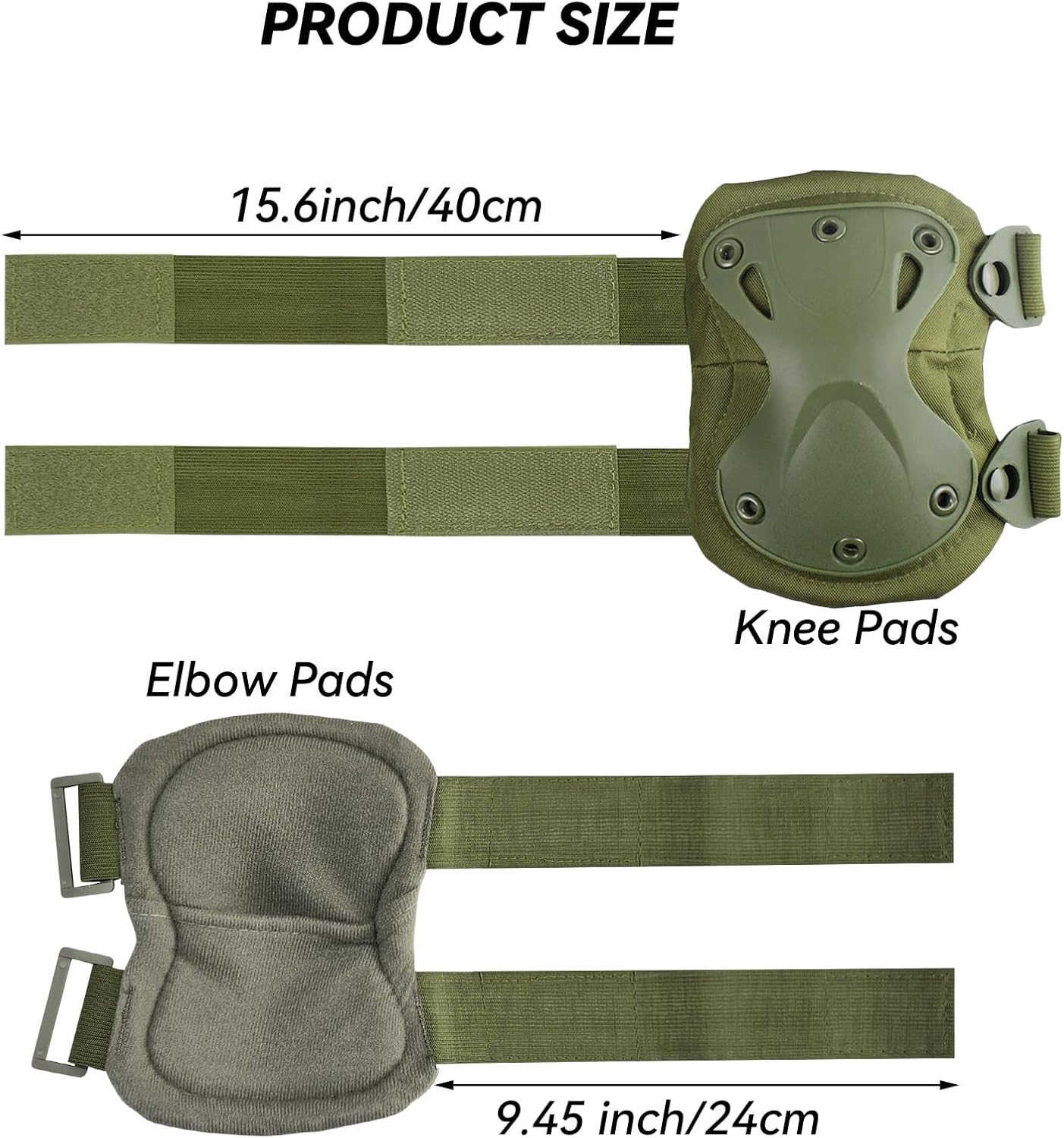 AOUTACC Combat Knee & Elbow Protective Pads Set for Outdoor CS Paintball Game Cycling Safety Skateboarding Gear Skates Knee Protection Guard Pads