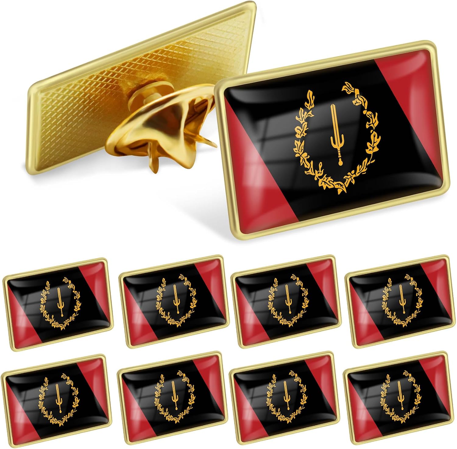 10/20/50/100Pcs Black American Heritage Flag Lapel Pins Bulk -African Afro Soulaan Heritage Design Badge Souvenir Gifts