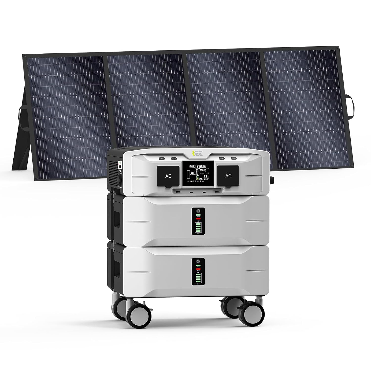 IEE SP5000 Solar Generator 5000W 5120Wh Power Station with 400W Solar Panel 5 AC Outlets 9000W Surge 120V