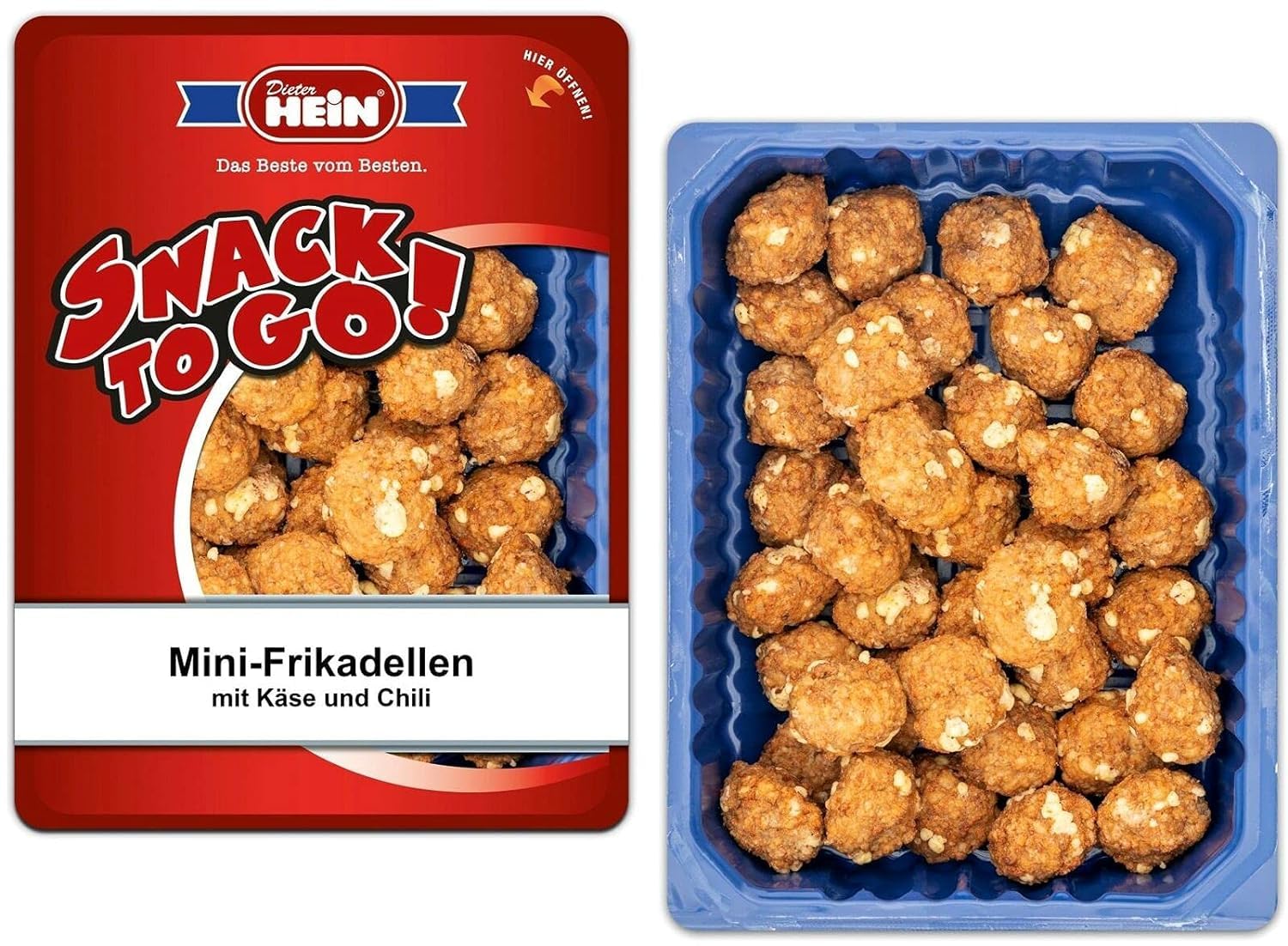 Mini-Frikadellen mit Käse und Chilies ca. 45x18g im Frischepack von Dieter Hein
