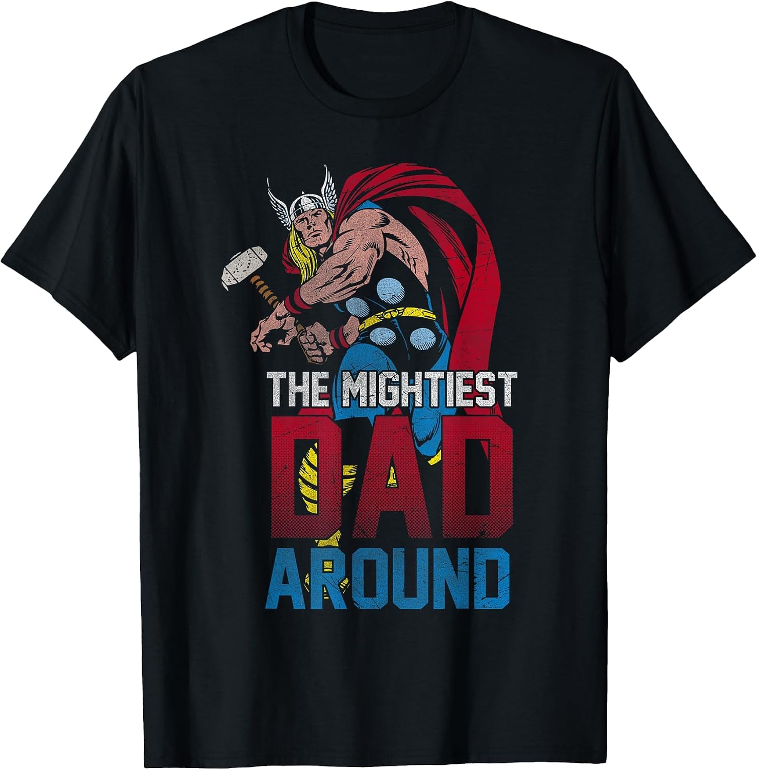 Marvel Comics Father's Day Thor Mightiest Dad Around Vintage T-Shirt
