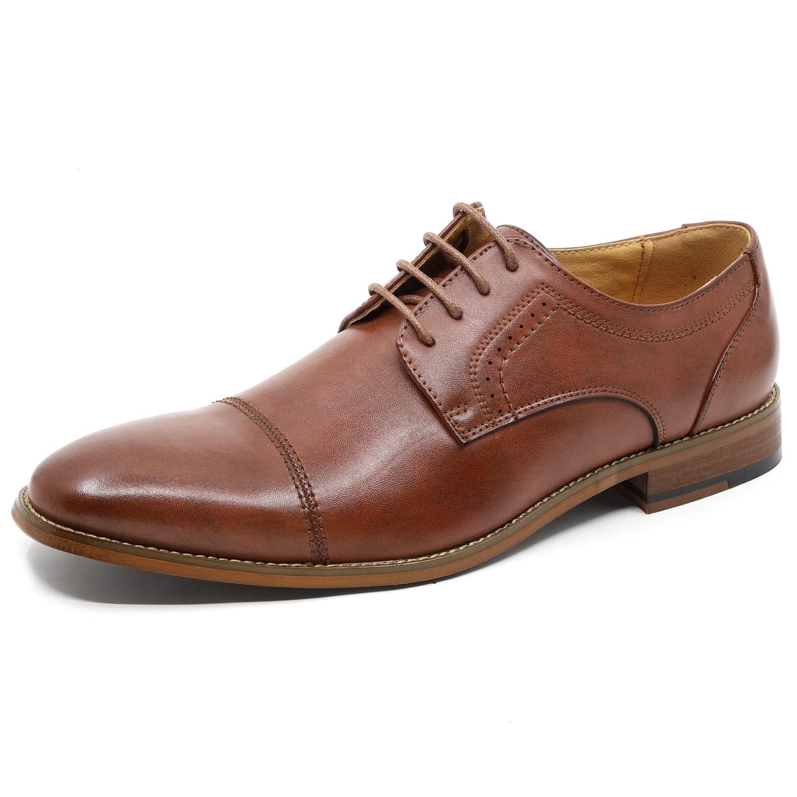 Metrocharm MC151 Mens Lace Up Cap Toe Oxford Shoes