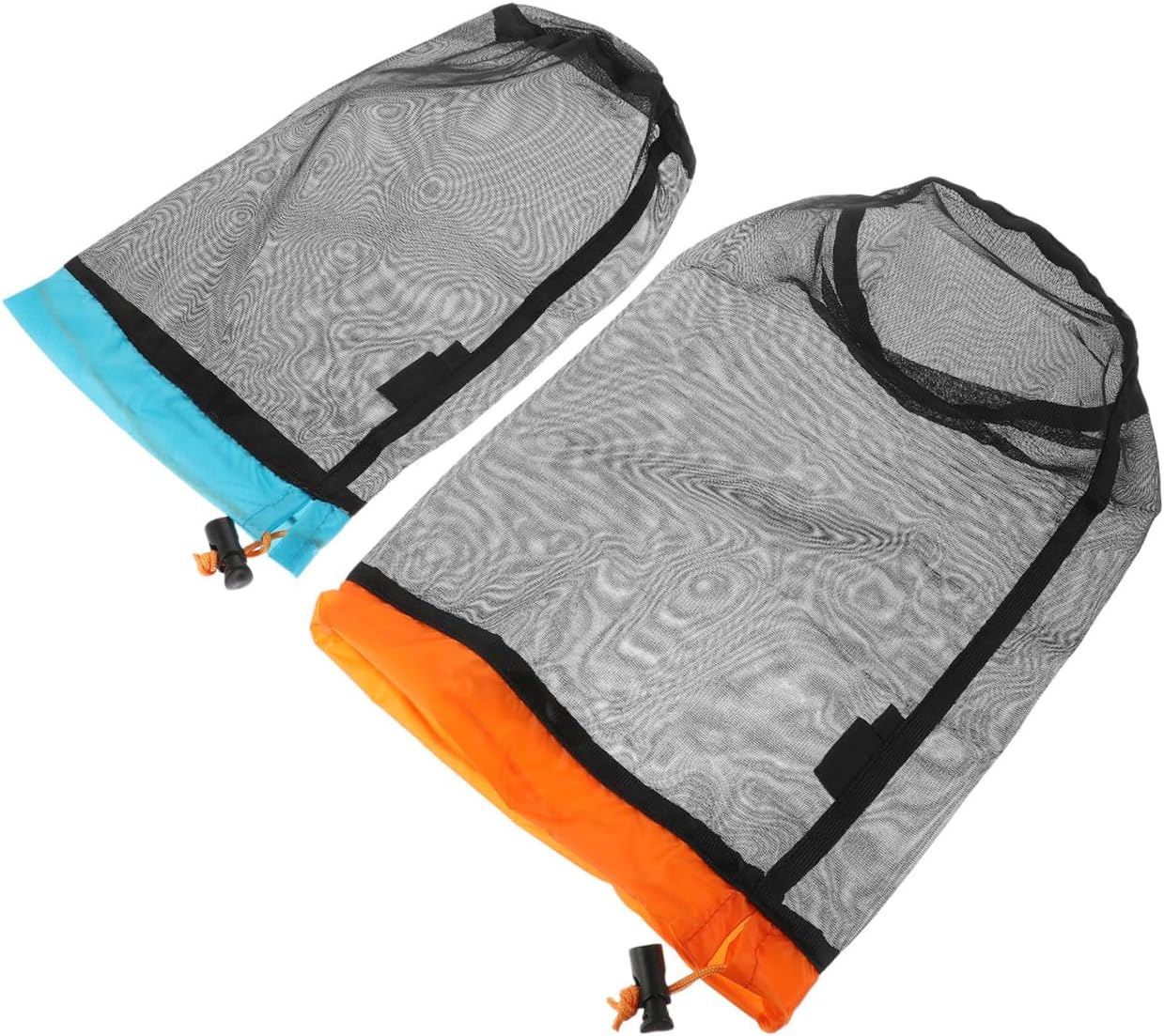 Yardwe 2pcs Travel Storage Bag Portable Mesh Hammock Organizer for Clothes Sneakers and Accessories Lightweight Durable Drawstring Design for Travel Camping and Outdoor Activities s