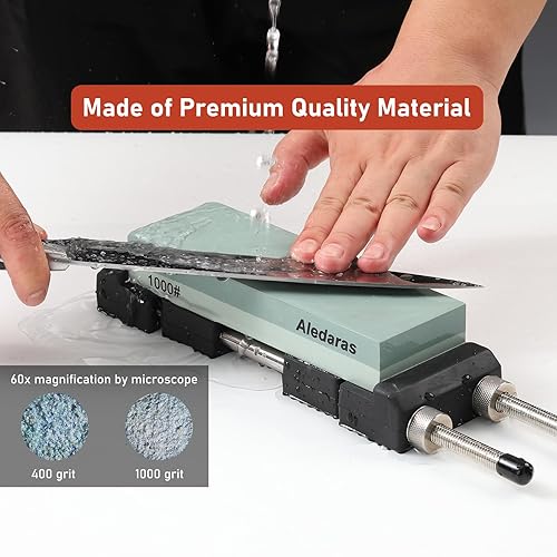 Miniatura 3 de Kit completo de afilador de cuchillos de piedra de afilar, 4 lados de grano 4001000 30008000 piedra de agua con soporte antideslizante, piedra de