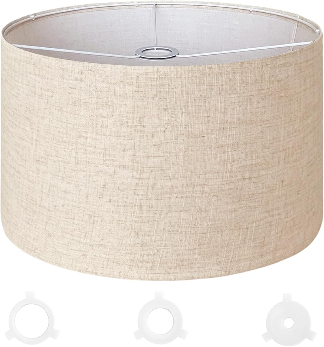 Beige Large Drum Lamp Shade for Floor Lamps