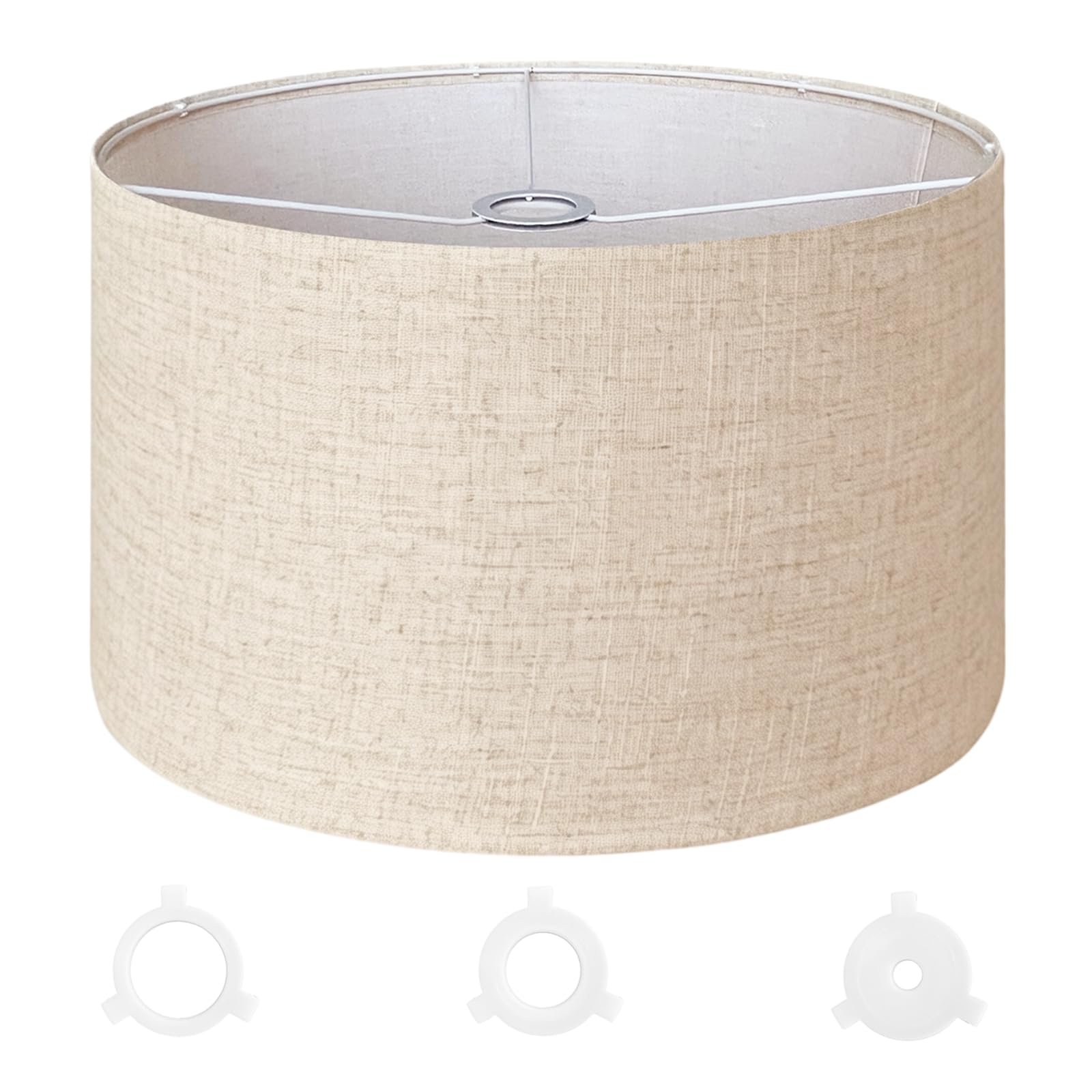 Photo 1 of LEYINPEI Beige Drum Lamp Shade 16" Top x 16" Bottom x 10" H