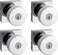Vista 20 de Kwikset Pismo - Pomo de entrada con cerradura y llave, manija segura con llave exterior, entrada principal y dormitorio, negro mate, seguridad