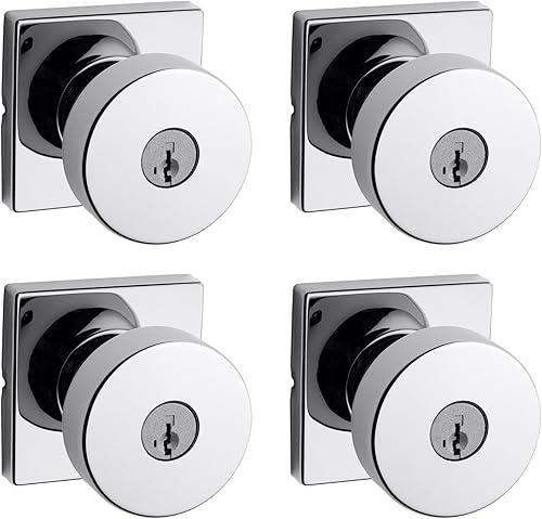 Vista 19 de Kwikset Pismo - Pomo de puerta ficticio, manija cuadrada de una sola cara para armarios, puertas dobles francesas y despensa, pomo de puerta