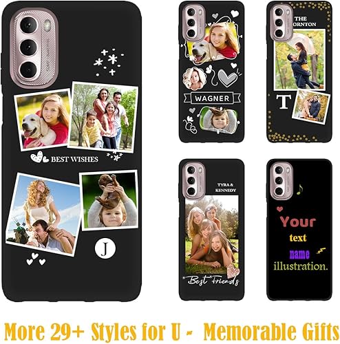 Vista 89 de Funda personalizada para Motorola Moto G Stylus 2021 con nombre de foto, texto y foto, GStylus personalizado -21 funda suave y fina (negro) de 6.8