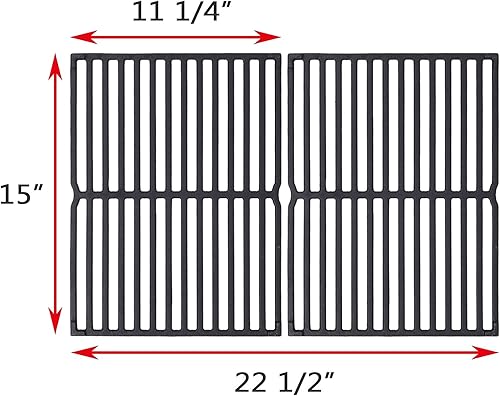 Miniatura 2 de GGC Barras aromatizantes 7534 de 21.5 pulgadas y rejillas de parrilla 7522 de 15 pulgadas de repuesto para parrillas de gas Weber Spirit E/S 200