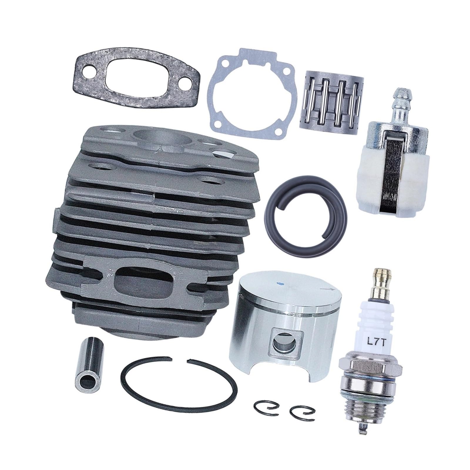 Kit cylindre-piston 46mm pour réparer une perte de compression sur tronçonneuse 55 51