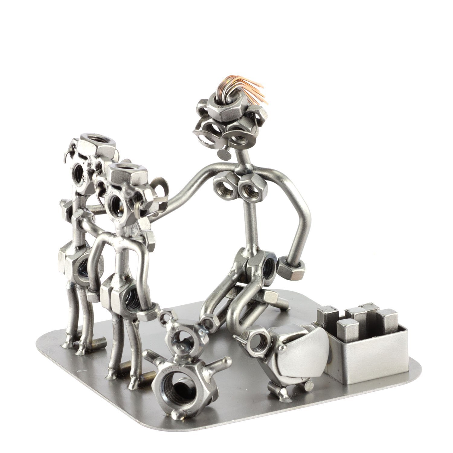 Steelman24 I figurka wychowawcza ze śrub I Made in Germany I ręczna robota I pomysł na prezent I figurka stalowa I figurka metalowa I metalowy człowieczek
