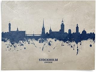 Stockholm Sweden Skyline art print poster, unframed -18417