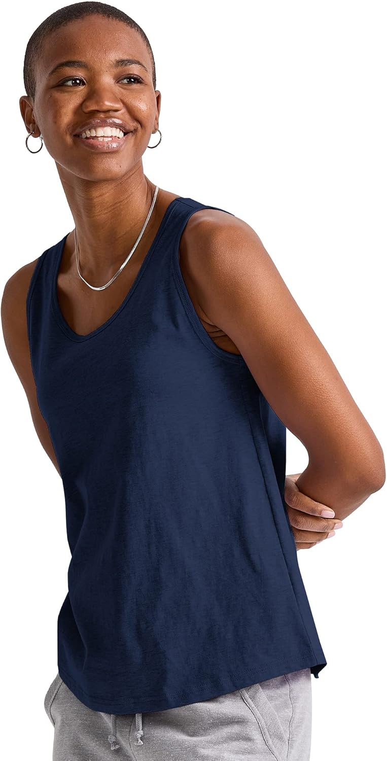 Hanes Originals Tri-Blend Tank Top, Lightweight Sleeveless Shirt for Women, Plus - Image 3