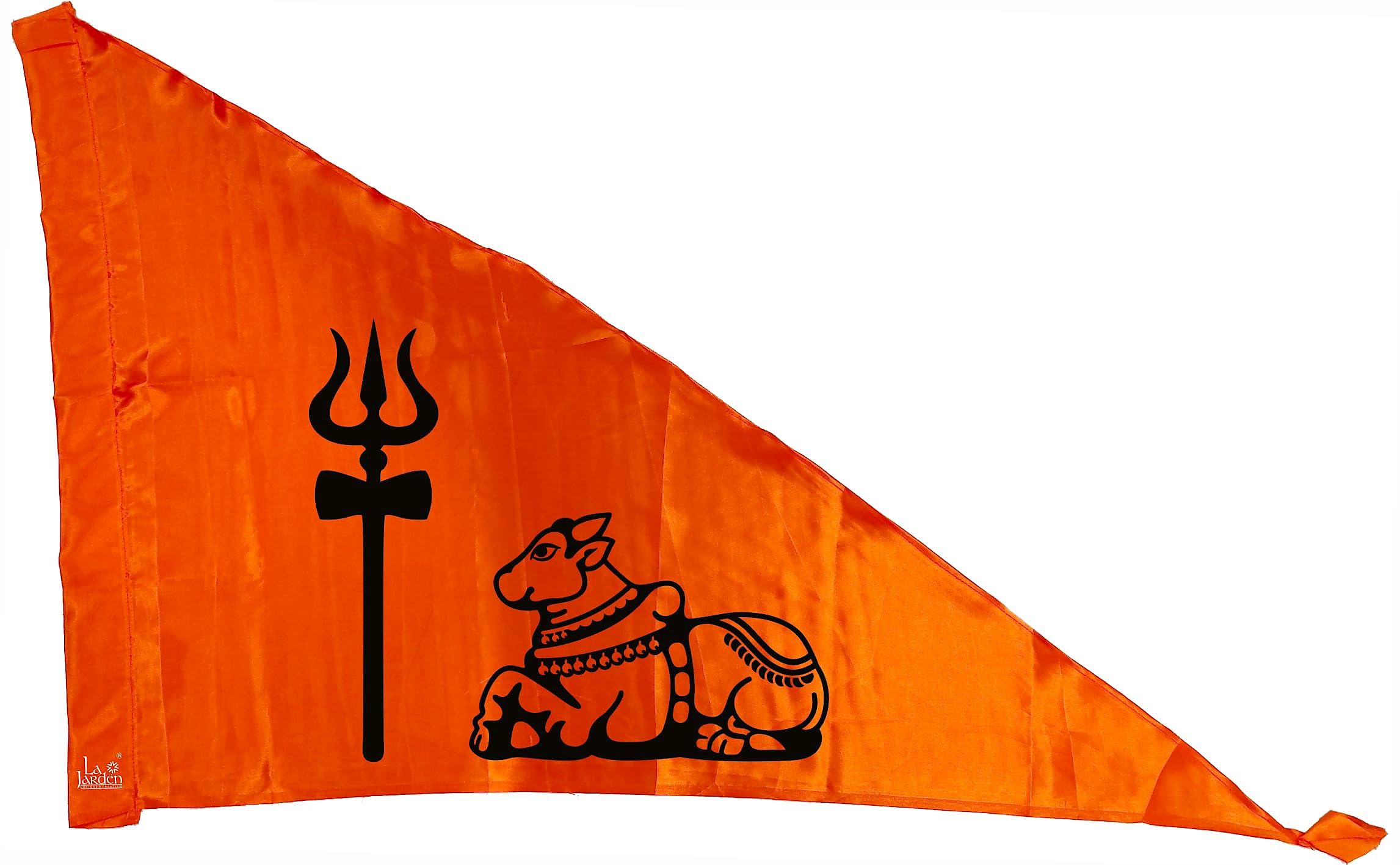 La Jarden Soft, Silky & Satin Flag of Shivji, Bhole baba ka jhanda, Mahakal baba ka jhanda, Nandi baba ka jhanda, bhole shankar ki dhwaja, har har mahadev flag 1nos. size 26x40 inches (B0CBZBZ26N) Amazon Price History, Amazon Price Tracker