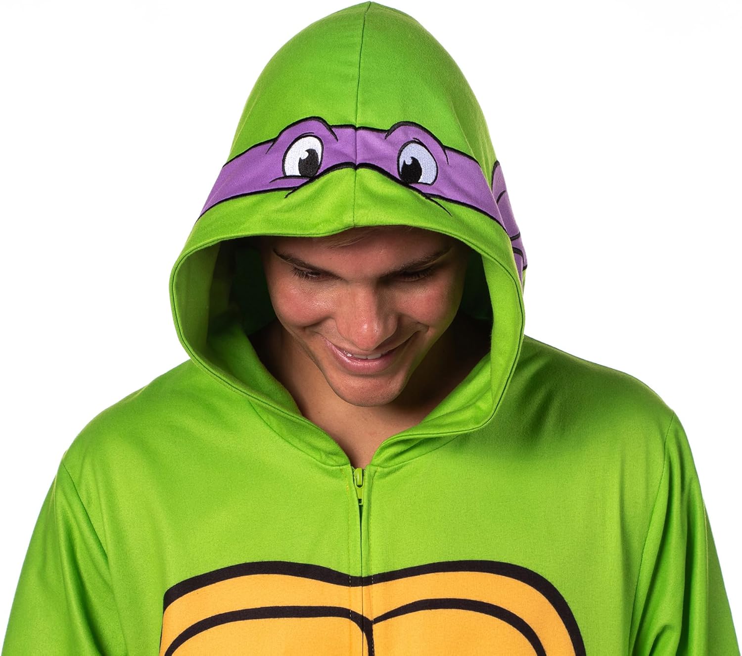 INTIMO Teenage Mutant Ninja Turtles Mens' Hooded Union Suit Costume Sleep Pajama For Adults - Image 3
