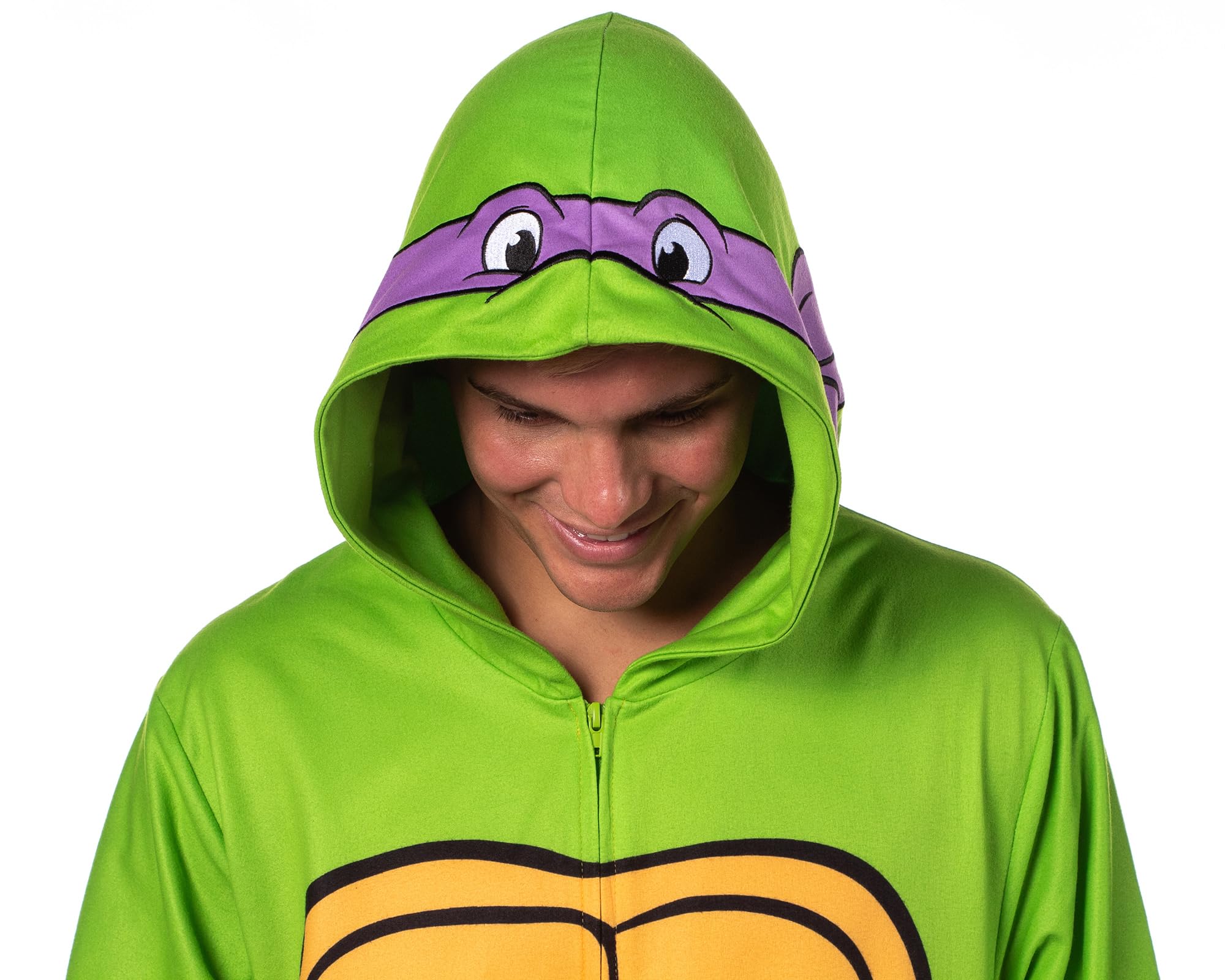INTIMO Disfraz de las Tortugas Ninja con capucha para hombre, pijama para dormir para adultos