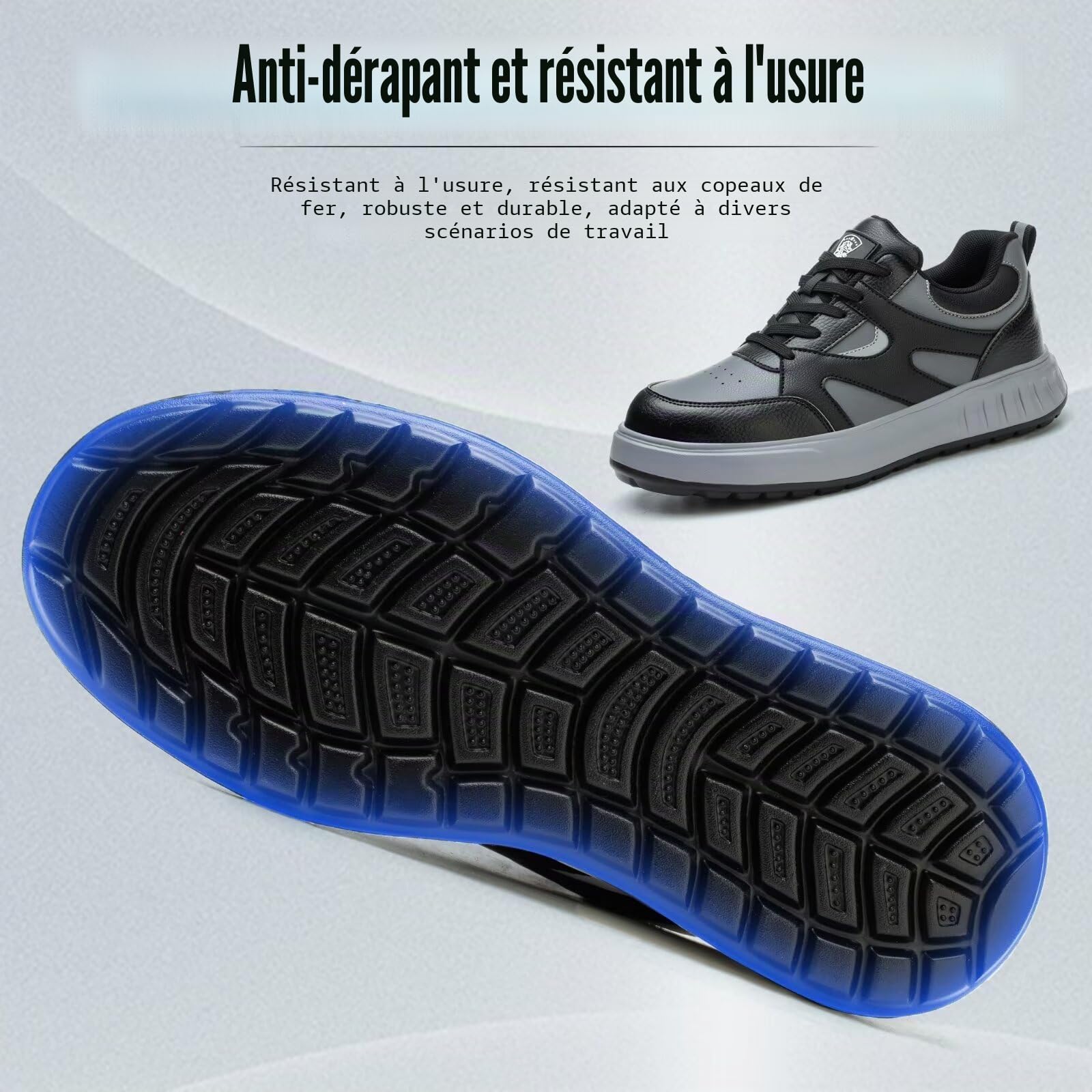 DUNPAI Chaussures de Sécurité Hommes Femmes Légère Basket de Securite Confortable Chaussures de Travail avec Embout en Acier