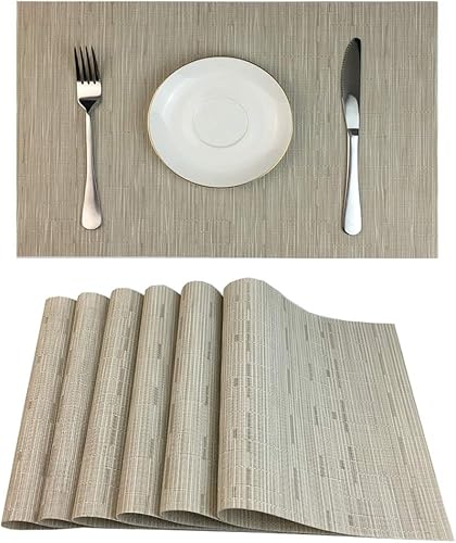 Red-A - Manteles individuales para mesa de comedor, resistentes al calor, lavables, fáciles de limpiar