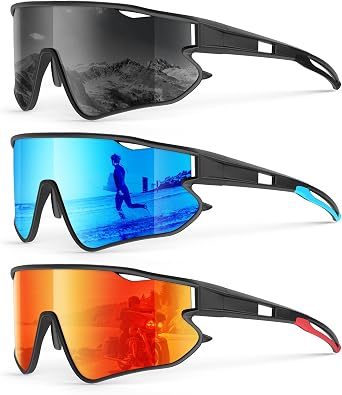 KALIYADI Polarized-Sunglasses Men Polarized Cycling-Sunglasses Sports Sun Glasses for Running Cycling UV400 Protection