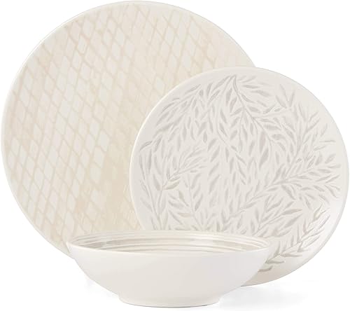 Miniatura 2 de Lenox Juego de 12 piezas neutrales texturizadas de lino, 16.70 libras