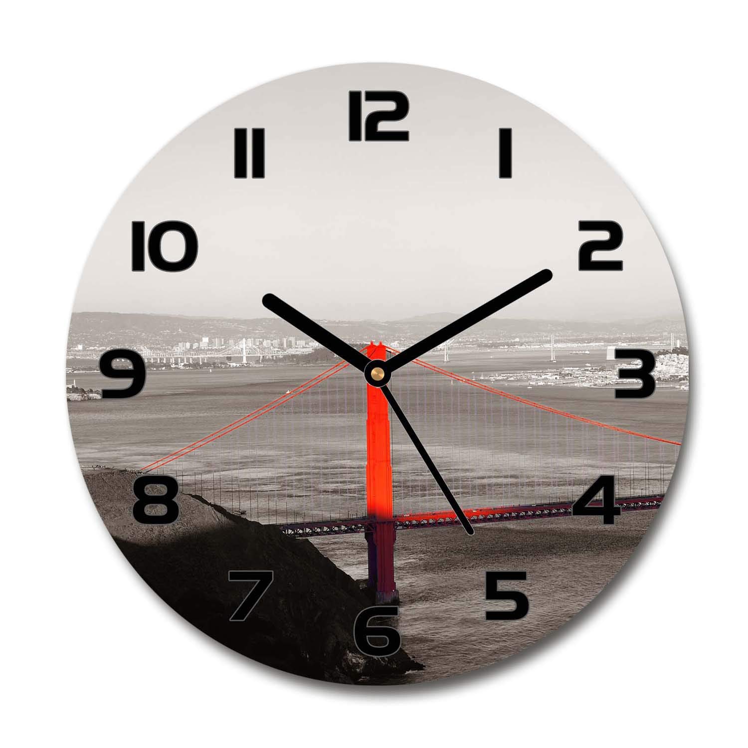 Horloge en Verre Silencieuse Tulup 60x60cm sur Pied pour un Salon Design Sans Bruit