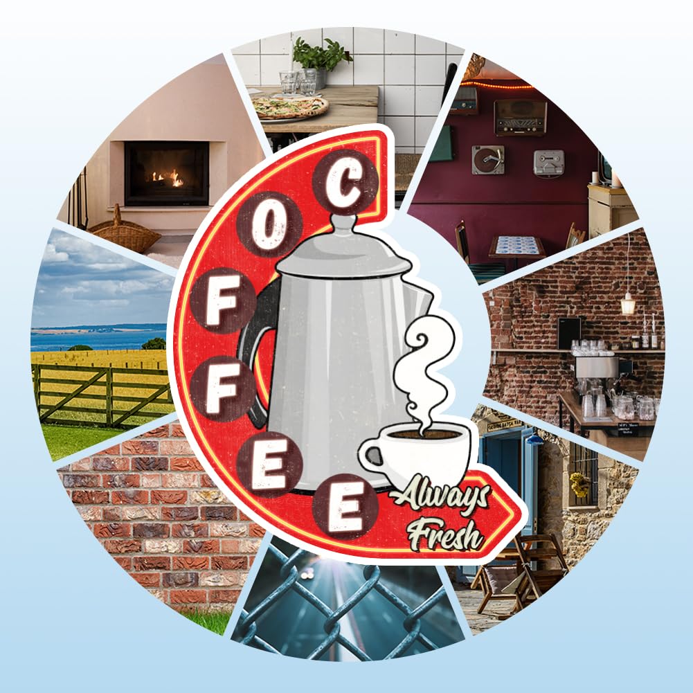 GLOBLELAND Targa per Caffè Targa In Metallo Vintage Targa In Metallo Retrò Targa Centrale per Caffè Poster Targhe In Metallo Decorative Da Parete per Cucina di Casa Ristorante Caffetteria Club