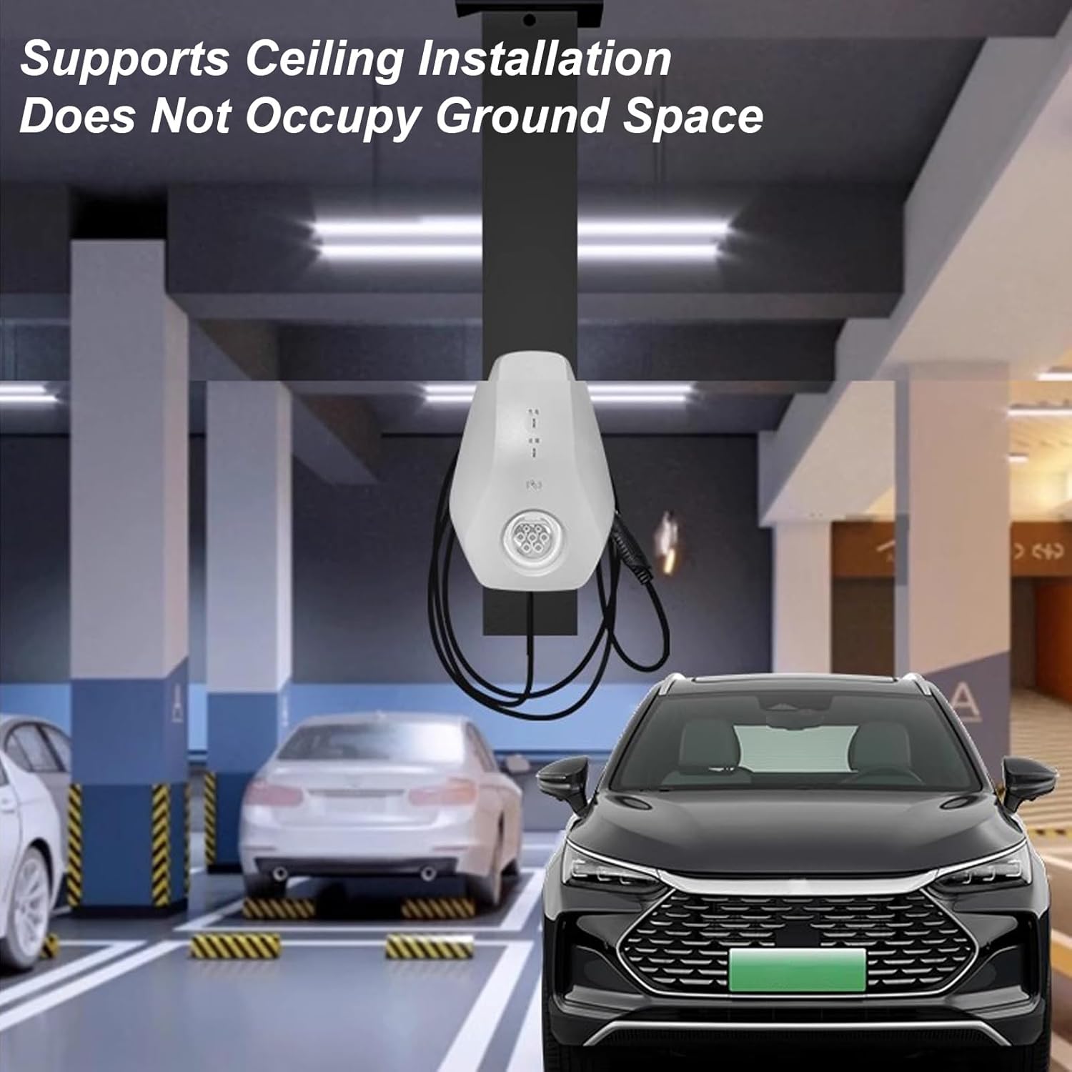 EV Charger Pedestal Stand - Waterproof, Rust-Proof Charging Station for Electric Vehicles, Compatible with Most Models, Large Size, Convenient Wire Hole Design, Perfect for New Energy Vehicles