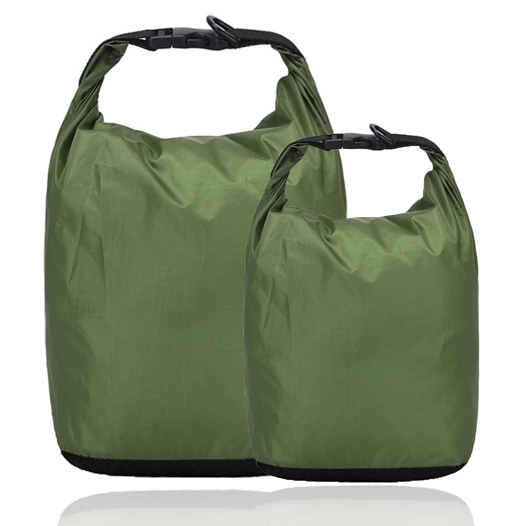 Niuoppy 2PCS Dry Bag, 3L/5L/10L/20L Dry Bags Waterproof, Lightweight Dry Sacks Bag, Rucksack Liner, Lightweight Canoe Bags for Kayaking Camping Hiking Traveling (Green, 10L+20L)