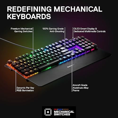 Miniatura 3 de SteelSeries Teclados mecánicos Apex 7 TKL, teclado mecánico para juegos