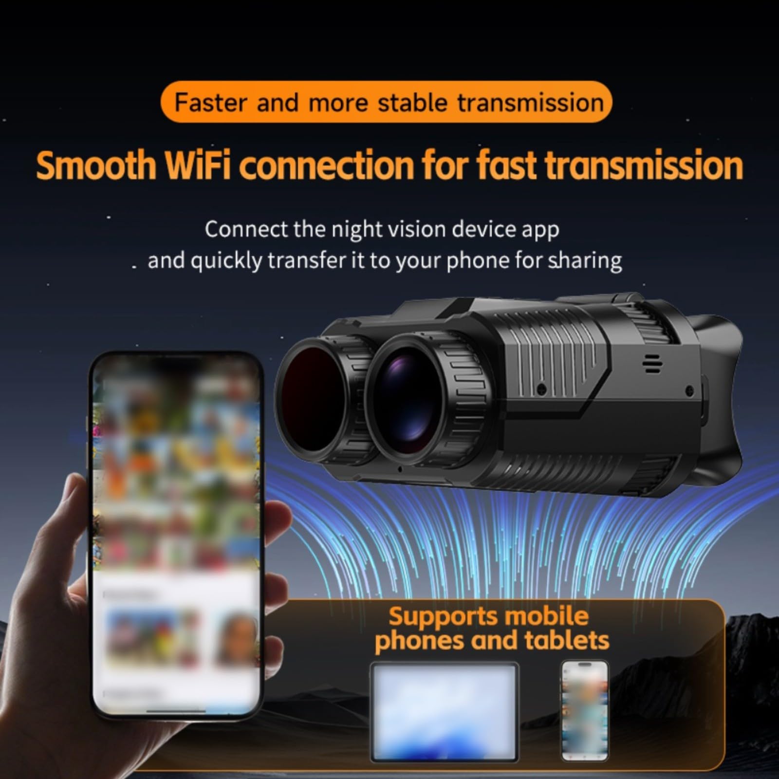4K para prismáticos de visión nocturna con pantalla HD de 2 pulgadas y zoom 28X con batería recargable de 3600 mAh para una visión extendida de la vida silvestre