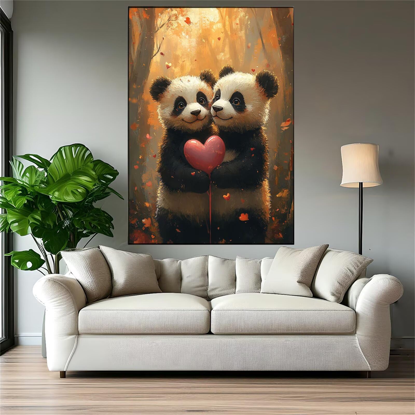 Diament Malarstwo Panda Diament Malarstwo Dorosły Miłość Serce Diamentowe Malarstwo Dziecko Początkujący, 5D Haft Diamenty Pełny zestaw, DIY Ścieg krzyżykowy Malarstwo Rzemiosło do Dekoracji Ściennej