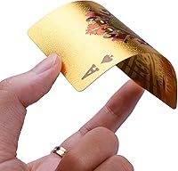 Vista 8 de ONE250 Premium 54pcs/Pack 24K Gold Foil Plated Poker Impermeable Lavable Plegable PVC Plástico Naipes