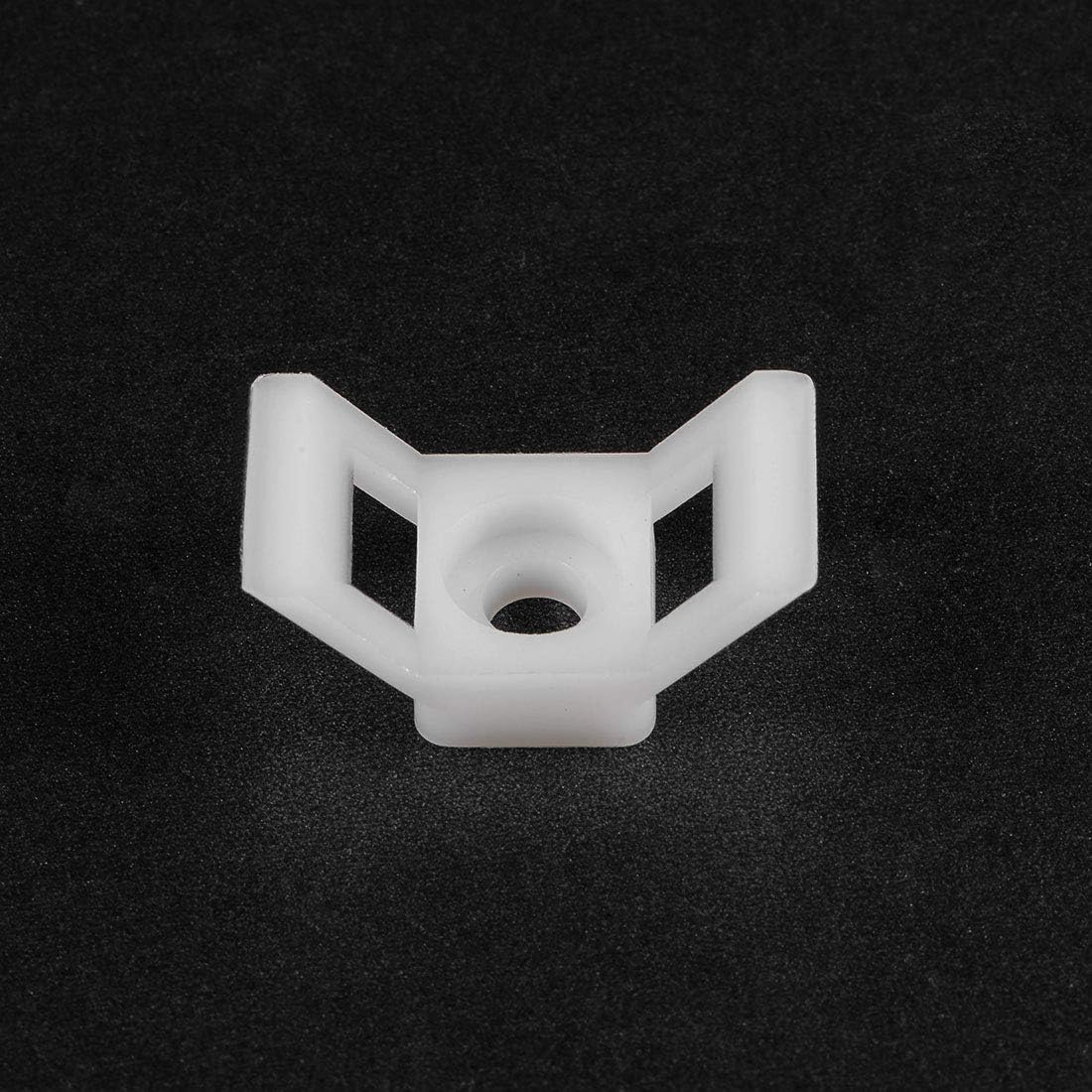 uxcell Cable Tie Base Saddle Type Mount Wire Holder Permanently Anchor To Wall Desk 29x15x12mm White 100pcs