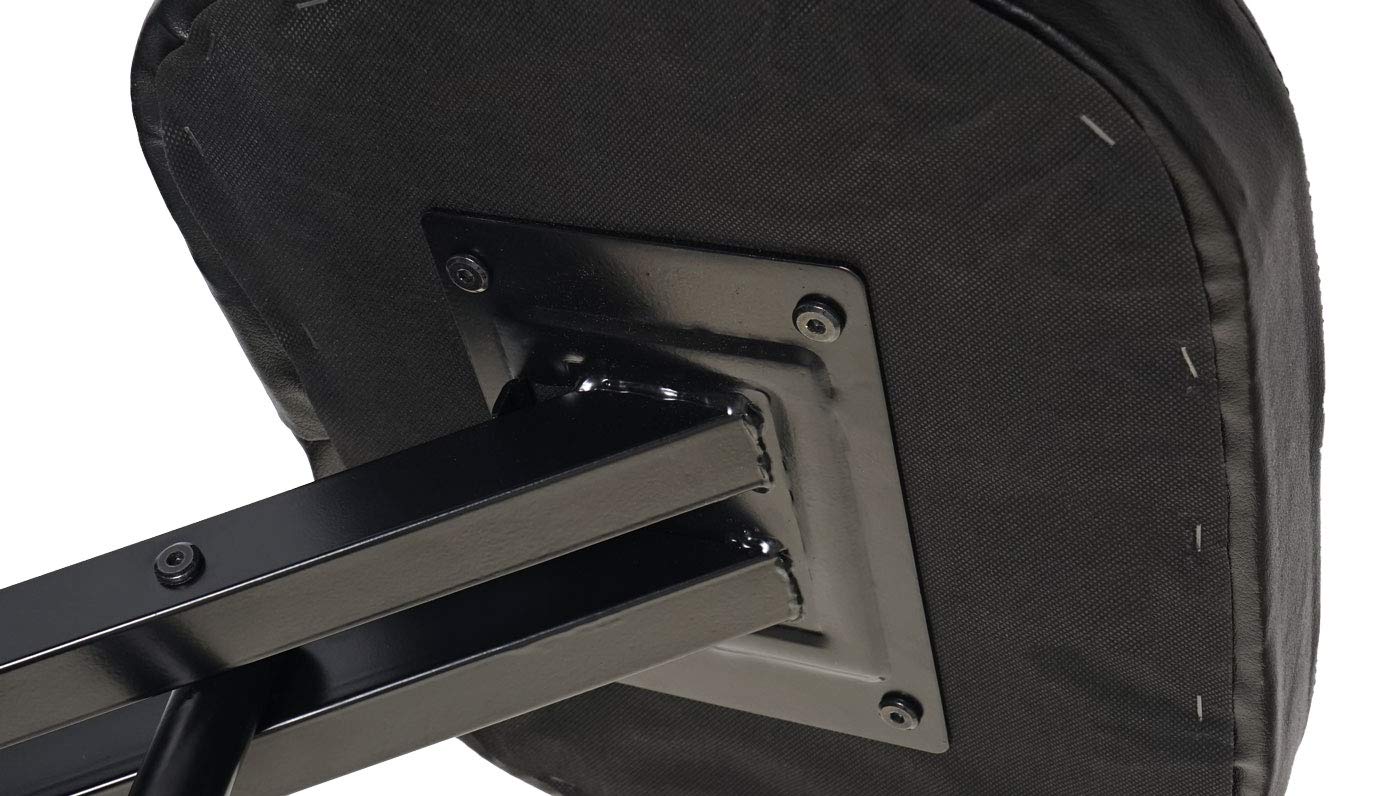 Mendler Kniestuhl HWC-E10, Sitzhocker Kniehocker, höhenverstellbar Rollen Kunstleder Metall MVG-Zertifiziert - schwarz