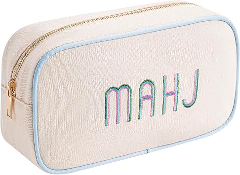 RSRSLEII Empty Canvas Mahjong Tiles Bag02Blue